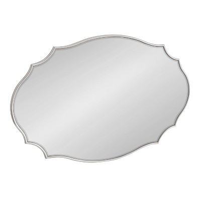 24" x 36" Leanna Scallop Wall Mirror Silver - Kate & Laurel All Things Decor