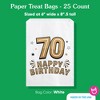 Big Dot of Happiness Adult 70th Birthday White Paper Treat Bags, Black & Gold Party Individual Greaseproof Brown Paper Sandwich Cookie Bags - 25 Count - 4 of 4