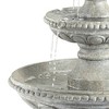 John Timberland Italian Outdoor Floor Water Fountain 44" High 3 Tiered Pineapple Bowls for Yard Garden Patio Deck Home - image 4 of 4
