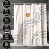 Americanflat 71" x 74" Shower Curtain, Boho Geometric Lines Part 3 by Tetyana Karankovska - 4 of 4