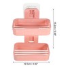 Unique Bargains Plastic Soap Dish Keep Soap Dry Soap Cleaning Storage Drill Free Soap Holder for Home Bathroom Kitchen 1 Pc - 4 of 4