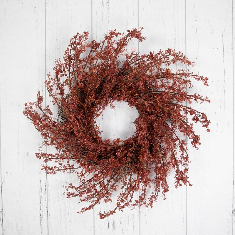 Northlight 24" Autumn Harvest Burgundy Berry Artificial Wreath - Unlit, 2 of 7
