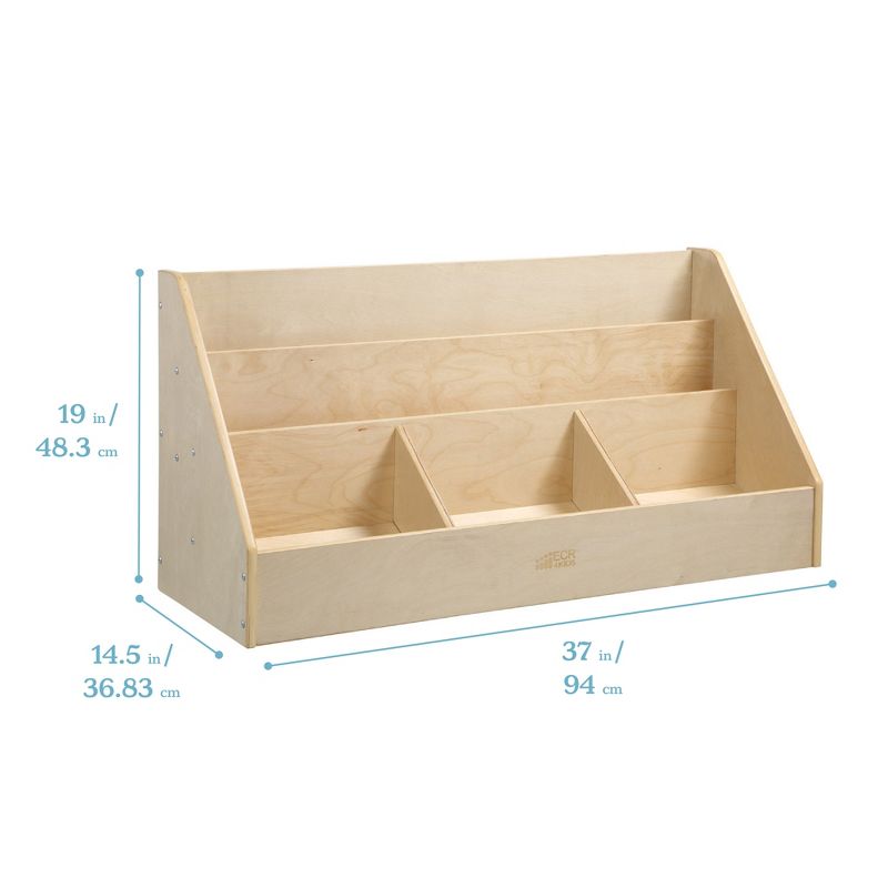 ECR4Kids 5-Compartment Easy to Reach Book Display, Natural, 3 of 13