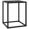 vidaXL Coffee Table Black and transparent - Marble Black 15.7" x 15.7" x 19.7" - 2 of 4