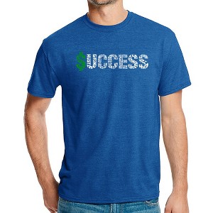 LA Pop Art Men's Premium Blend Word Art T-shirt - Success Royal Medium - 1 of 4