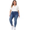 Agnes Orinda Women's Plus Size Summer Eyelet V Neck Short Sleeve Blouse - 3 of 4