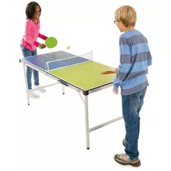 HearthSong - Pick-Up-and-Go Portable Table Tennis Family Game for Indoor and Outdoor Active Play