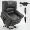 Power Lift Recliner Heating Massage Chair with Dual Motor and USB Ports 4B -ModernLuxe - 2 of 4