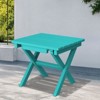 Hyleory HDPE Portable Patio End Table Set of 2 , Folding Outdoor Coffee Table - 2 of 4