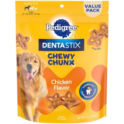 Photo 1 of (2PK) Pedigree Dentastix Chewy Chunx Chicken Large Breed Dog Treats - 13.5oz