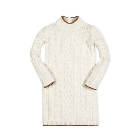 Hope & Henry Girls' Turtleneck Cable Knit Sweater Dress, Kids : Target