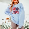 Football Flag Red and Blue - Womens Lightweight Garment Dyed Sweatshirt - 3 of 3