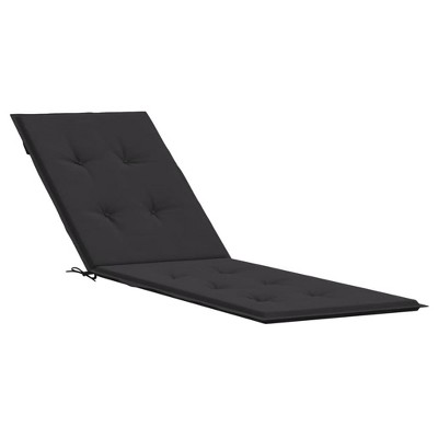 vidaXL Deck Chair Cushion Black (29.5"+41.3") x19.7"x1.6"