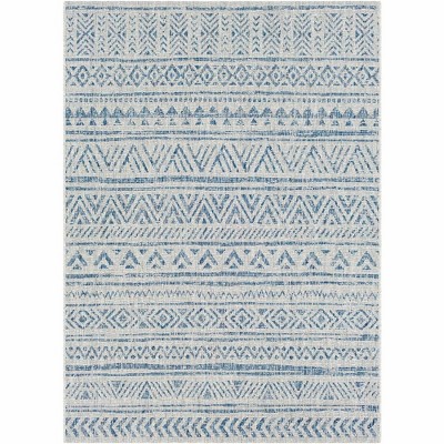 Mark & Day Elodie 5'3"x7'7" Rectangle Woven Indoor and Outdoor Area Rugs Dark Blue