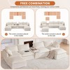 YOOCOZZ Skirted Chenille Sectional Sofa with 2 Movable Ottomans, Flip-Top Storage Console, Hidden Cup Holders, Charging Armrest - 3 of 4