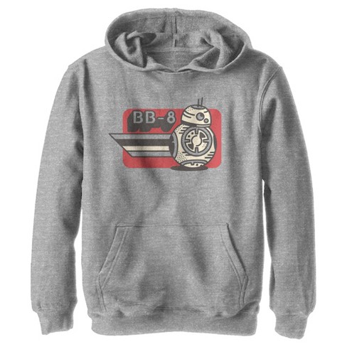 Boy s Star Wars The Rise of Skywalker BB 8 on the Run Pull Over Hoodie Athletic Heather X Large