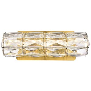 Elegant Lighting Valetta 12 inch LED linear wall sconce in gold - 1 of 4