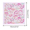 INSPIRE CHIC Women's Floral Printed Satin Square Flowers Silky Neck Scarves 1Pc - 3 of 4
