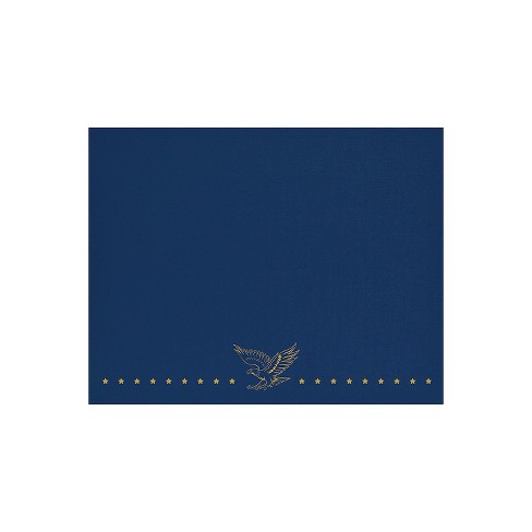 Sustainable Greetings 24-pack Navy Blue Certificate Holders Set,  Letter-size Certificate Paper, And Gold Seals For Awards (72 Pcs Set) :  Target