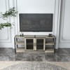 ODK TV Stand for 70 Inch TV, Industrial Entermainment Center with Storage Cabinet, Wood Rustic TV Console, 2 Tier Farmhouse TV Table for Living Room - 3 of 4