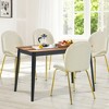 Costway 4PCS Velvet Dining Chair Accent Leisure Chair Armless Side Chair - 2 of 4