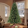 9ft Pre-lit Artificial Christmas Tree Full Newcastle Fir - Puleo: Hinged, Indoor Use, Incandescent Lights - 2 of 3