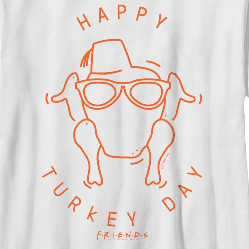 Boy's Friends Happy Turkey Day Icon T-Shirt, 2 of 5
