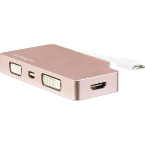 StarTech.com 4-in-1 USB-C Multiport Video Adapter - Rose Gold - CDPVDHDMDPRG - 1 of 4