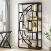 ORRD Industrial Etagere Bookshelf, 70.47" Tall 5-Tier Vintage Gray Open Shelf with 8 Storage Tiers & Metal Frame for Living Room & Bedroom - 2 of 4