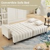 Sapphtopaz 83" Couches for Living Room 3-Seater Upholstered Convertible Sleeper Sofa with Adjustable Backrest and 2 Pillows Loveseat for Bedroom - 3 of 4