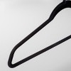 10pk Petite Flocked Hangers Black - Brightroom™