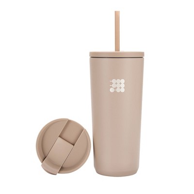 Cubitt Travel Mug 20 oz Double Walled Vacuum Insulated Stainless Steel with 2 lids, Straw and Coffe, Cupholder Friendly, Perfect for Hot & Cold Beverages