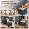 Docred Oversized Chaise Lounge Chair with Ottoman Linen-Cotton Sleeper Sofa Bed with Throw Pillows, Modern Comfy Couches Chairs - 3 of 4