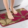 Unique Bargains Checked Washable Plush Shaggy Bath Mat 1 Pc - 2 of 4