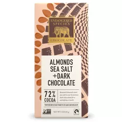 Endangered Species Chocolate Dark Chocolate with Sea Salt & Almonds - 3oz