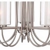 Possini Euro Design Melody Brushed Nickel Pendant Chandelier 26 3/4" Wide Modern Clear Outer Frosted Inner Glass 5-Light Fixture for Dining Room House - 3 of 4