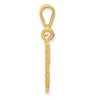 Black Bow Jewelry 14k Yellow Gold, Ashley Collection, Textured Initial C Pendant - 2 of 4