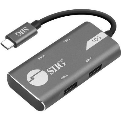 SIIG 4-Port USB 3.1 Gen 2 10G Hub - 2A2C - USB 3.1 (Gen 2) Type C - External - 4 USB Port(s) - 4 USB 3.1 Port(s) - PC, Mac