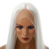 Unique Bargains Women Long Straight Hair Lace Front Wigs with Wig Cap 24" 21" - 23" 1PC - 4 of 4