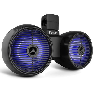 Pyle 6.5" Marine Wakeboard Bluetooth Speaker System - Dual 2-Way Mini Box - PLMRWK61BK - Black - 1 of 4
