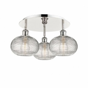 Ithaca - 3 Light Flush Mount In Industrial Style-9.25 Inches Tall and 19.75 Inches Wide - 1 of 1