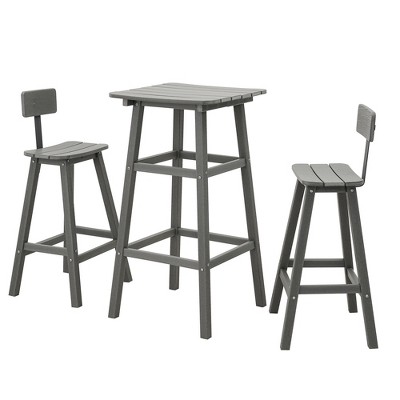 DSVIMOY Counter and Bar Stool Flexible Back Design for Contemporary Bars, Gray, 16.5"*19.7"*29.1"