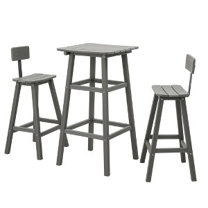 DSVIMOY Counter and Bar Stool Flexible Back Design for Contemporary Bars, Gray, 16.5"*19.7"*29.1" - 1 of 4