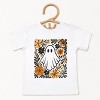 Ghost Floral Orange - Youth Short Sleeve Graphic T-Shirt and Toddler Short Sleeve Graphic T-Shirt - 2 of 3
