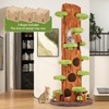 Tangkula 90.5" Tall Multifunctional Cat Tree w/ Private Condos Sisal Covered Scratching Panel - 3 of 4