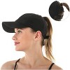 Nertpow Womens Ponytail Hat Baseball Cap, Adjustable Criss Cross Baseball Cap High Bun Unisex Quick Drying Trucker Hats - 4 of 4