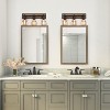 LNC Kennild 22-in Matte Black and Brown Wood Bathroom Vanity Light, Farmhouse, 3-Light - 4 of 4
