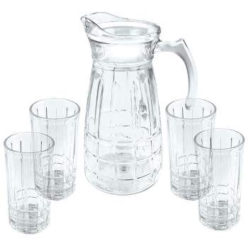 Libbey Modern Bar Sangria Entertaining Set with 6 Stemmed Glasses and  Pitcher