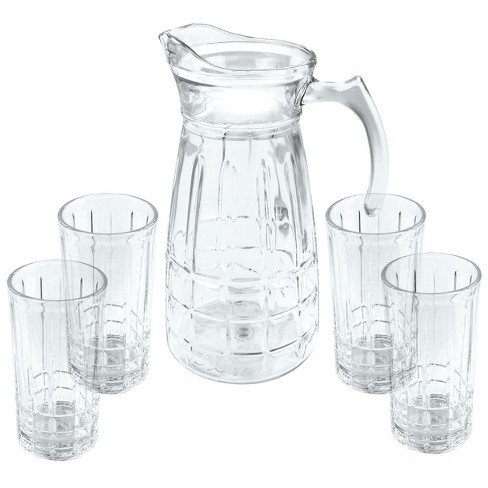 Gibson Home Malone 5 Piece Plastic Pitcher And Tumbler Set In Light Blue :  Target