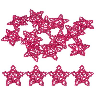 Unique Bargains Pentagram Wicker Rattan Balls Decorative Bowl Fillers 2.36 Inch 12 Pcs